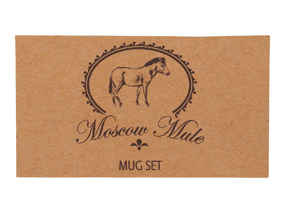 Набор кружек для коктейля с рецептом Moscow mule