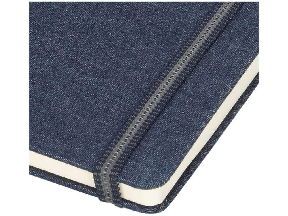 Блокнот Jeans формата A5 из ткани, темно-синий