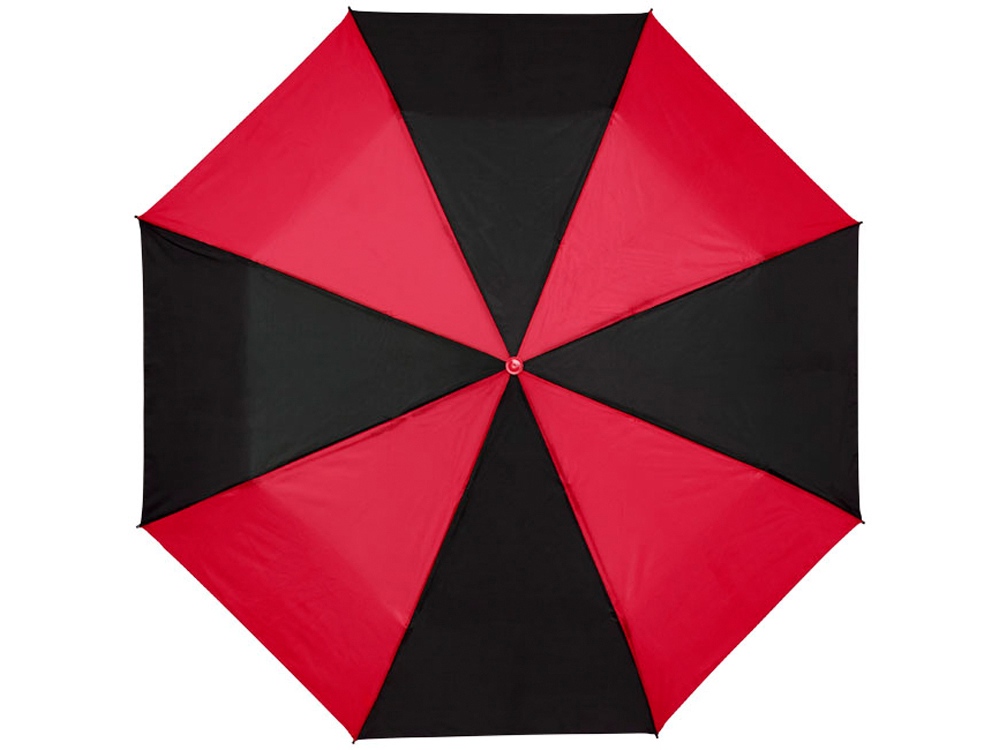 Зонт Spark 21 трехсекционный механический, черный/красный