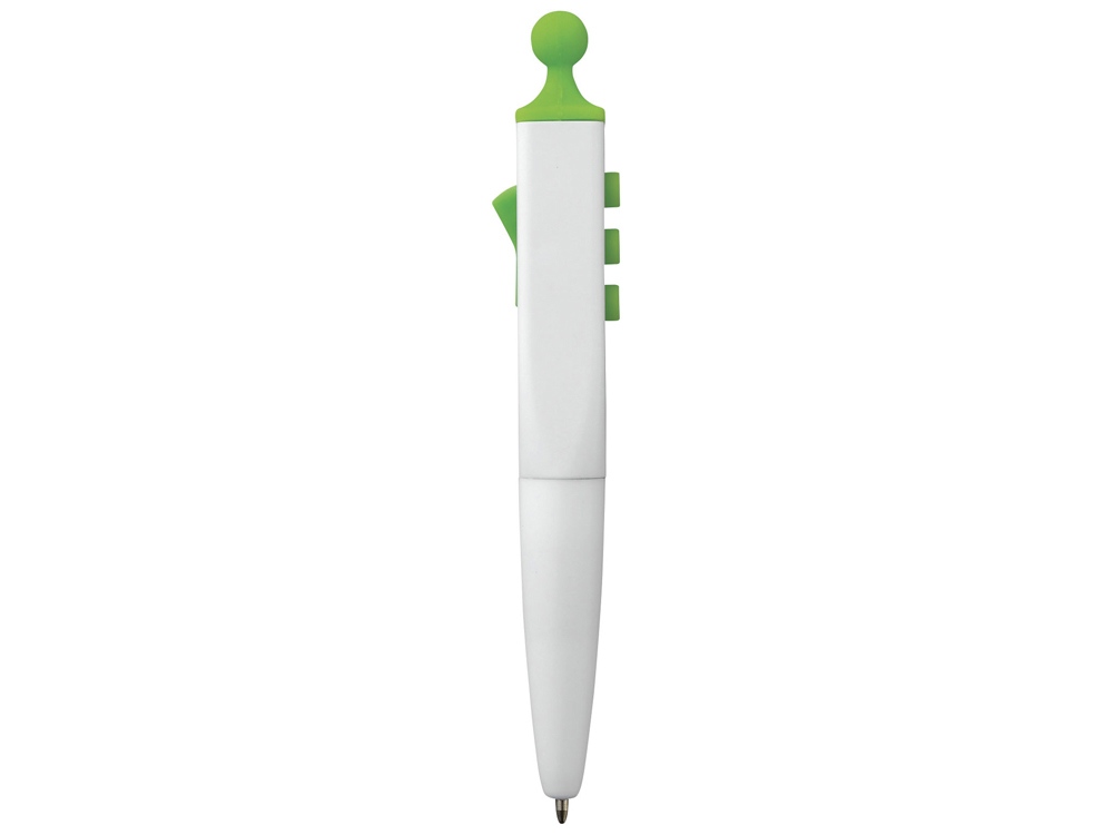 Ручка шариковая Clic Pen, белый/лайм