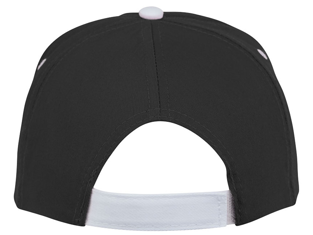 Пятипанельная кепка Nestor с окантовкой, черный/белый