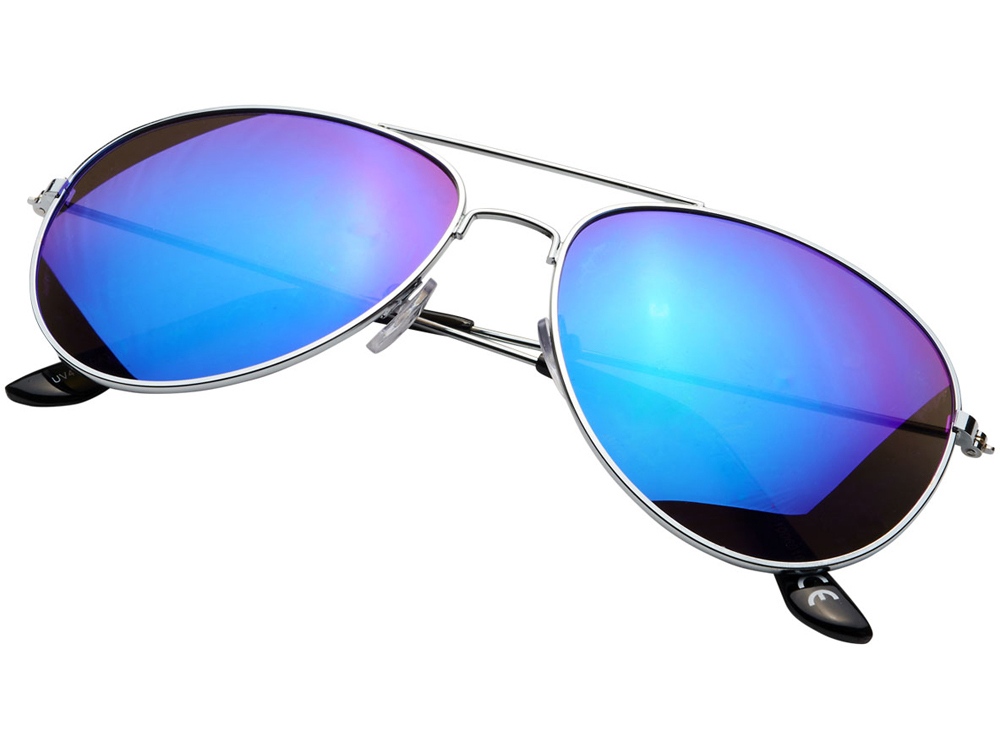 Солнечные очки Aviator с цветными зеркальными линзами, фуксия