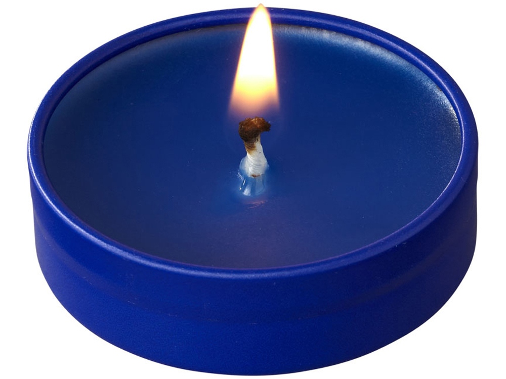 Свеча Bova в жестяной баночке, синий