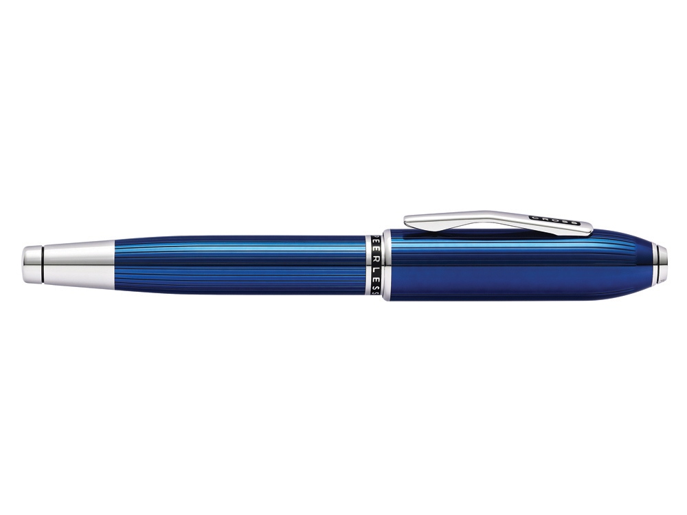 Перьевая ручка Cross Peerless Translucent Quartz Blue Engraved Lacquer, синий