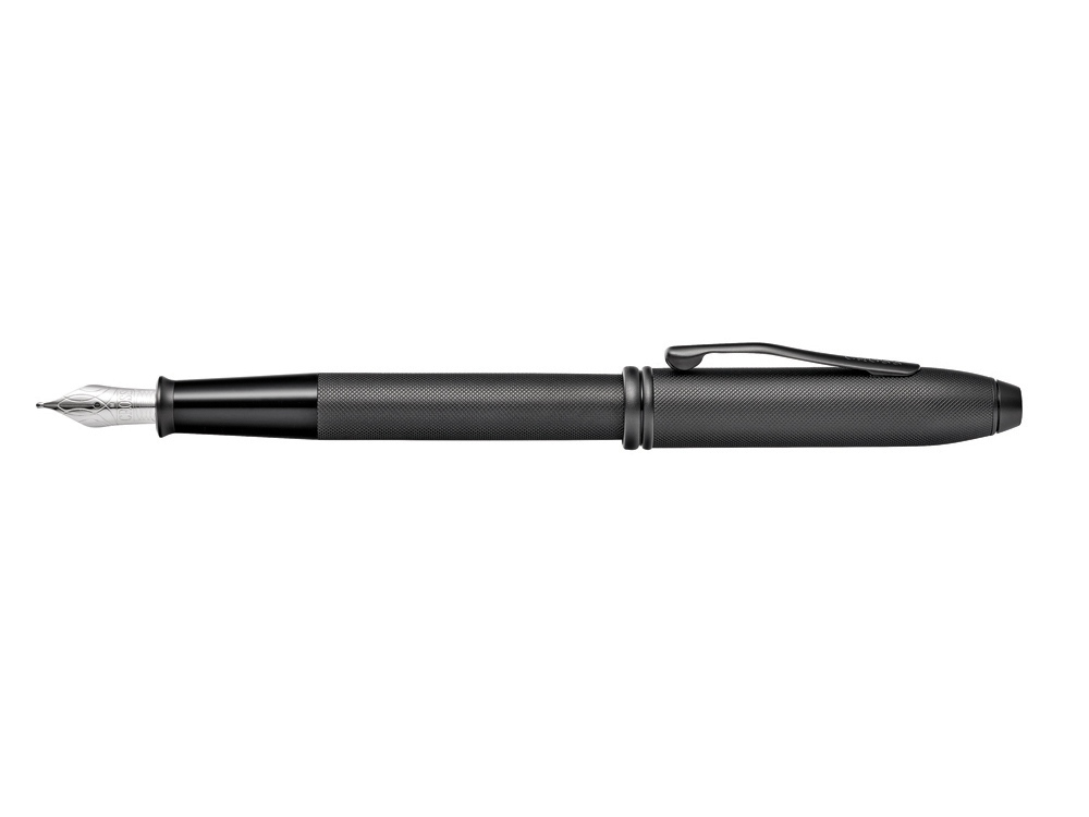 Перьевая ручка Cross Townsend Black Micro Knurl, перо F, черный