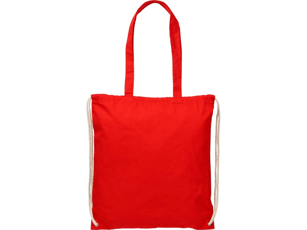 Рюкзак со шнурком Eliza из хлопчатобумажной ткани плотностью 240 г/м², красный