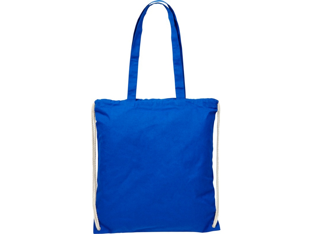 Рюкзак со шнурком Eliza из хлопчатобумажной ткани плотностью 240 г/м², синий
