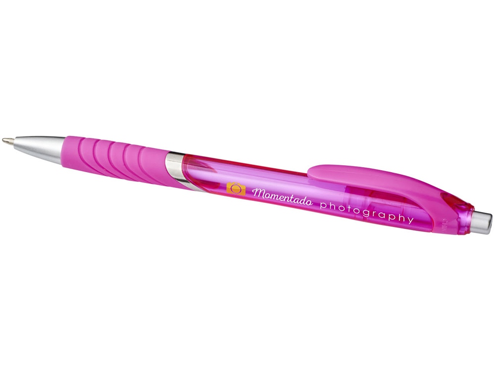Шариковая ручка с резиновой накладкой Turbo, розовый