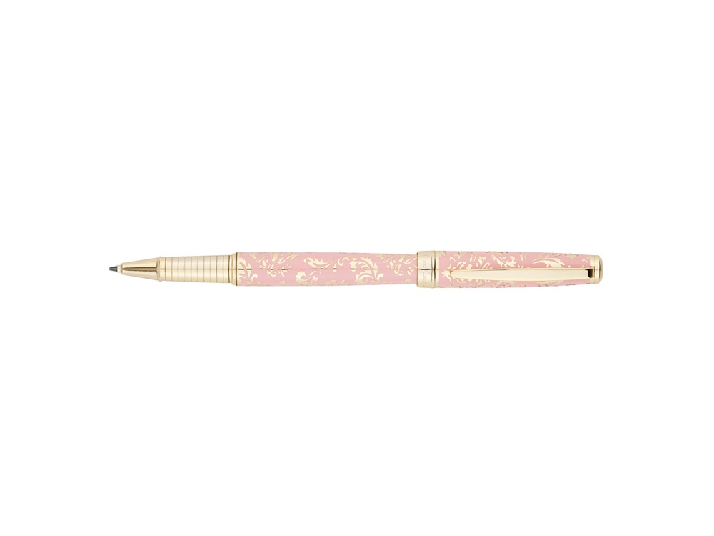 Ручка - роллер Pierre Cardin RENAISSANCE. Цвет - розовый и золотистый. Упаковка В-2.