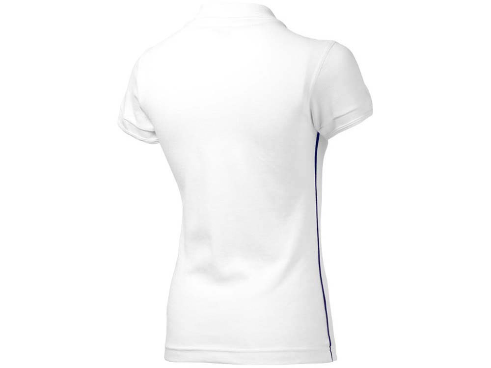 Рубашка поло Backhand женская, белый/темно-синий