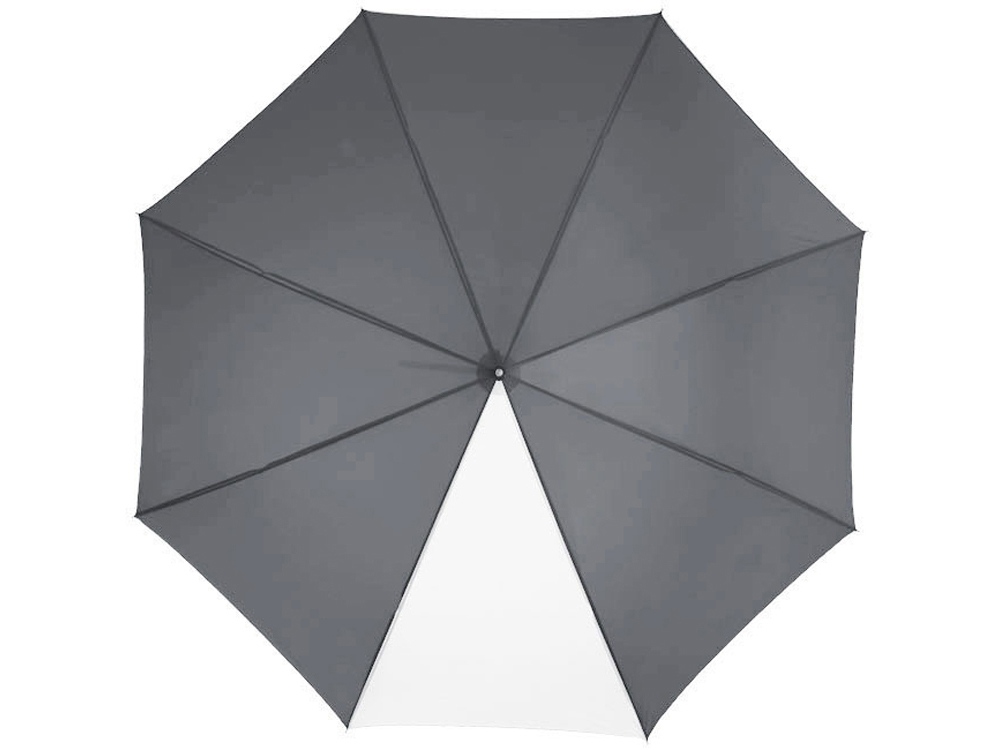Зонт-трость Tonya 23 полуавтомат, серый/белый