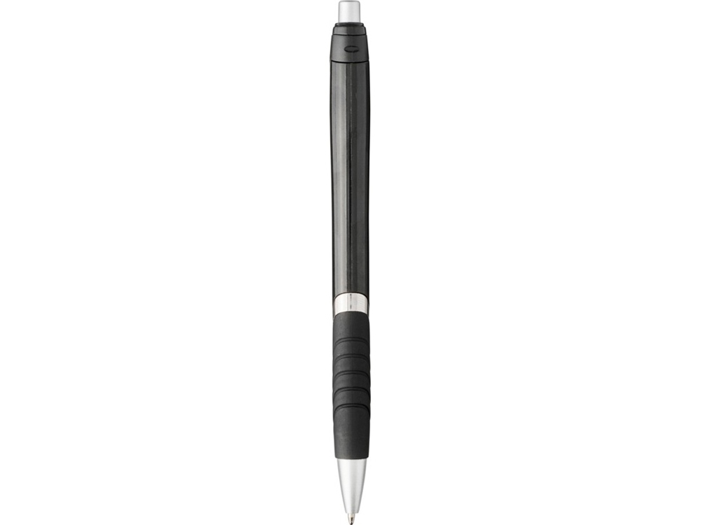 Однотонная шариковая ручка Turbo с резиновой накладкой, черный