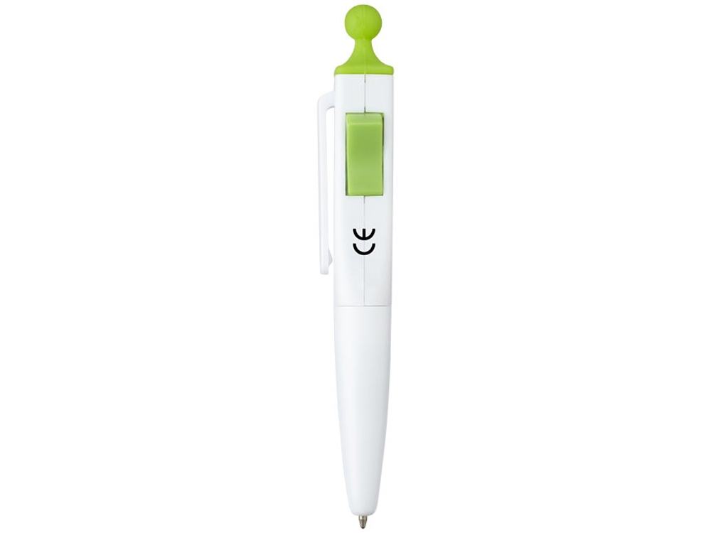 Ручка шариковая Clic Pen, белый/лайм