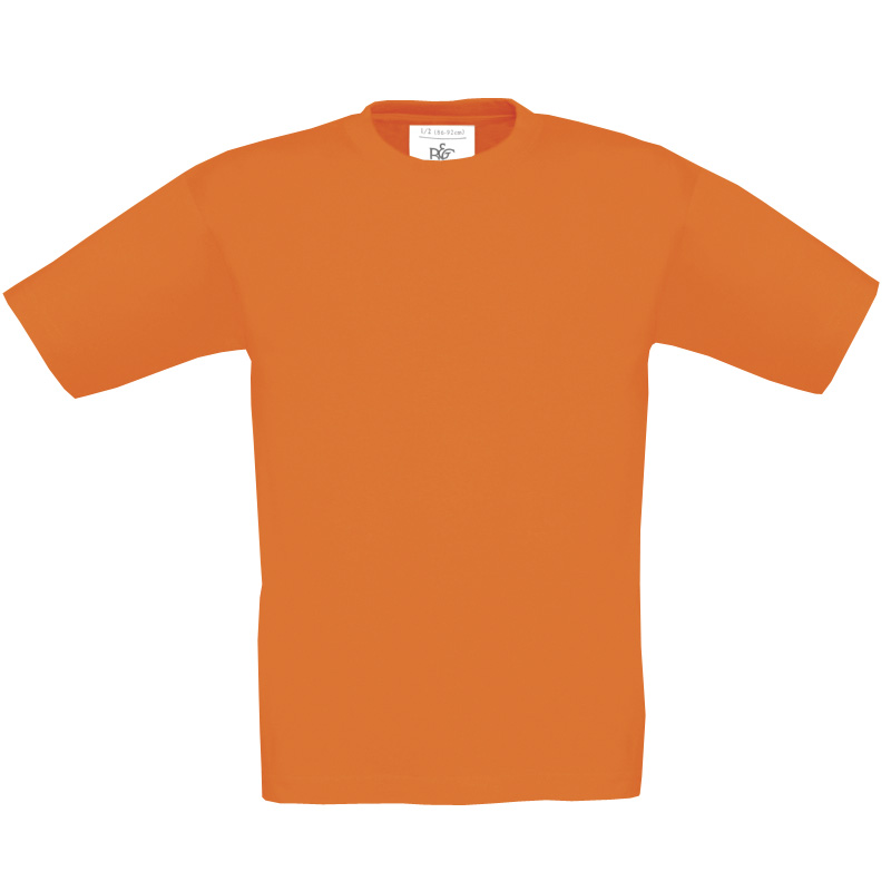 Футболка детская Exact 150/kids, оранжевая/orange, размер 7/8