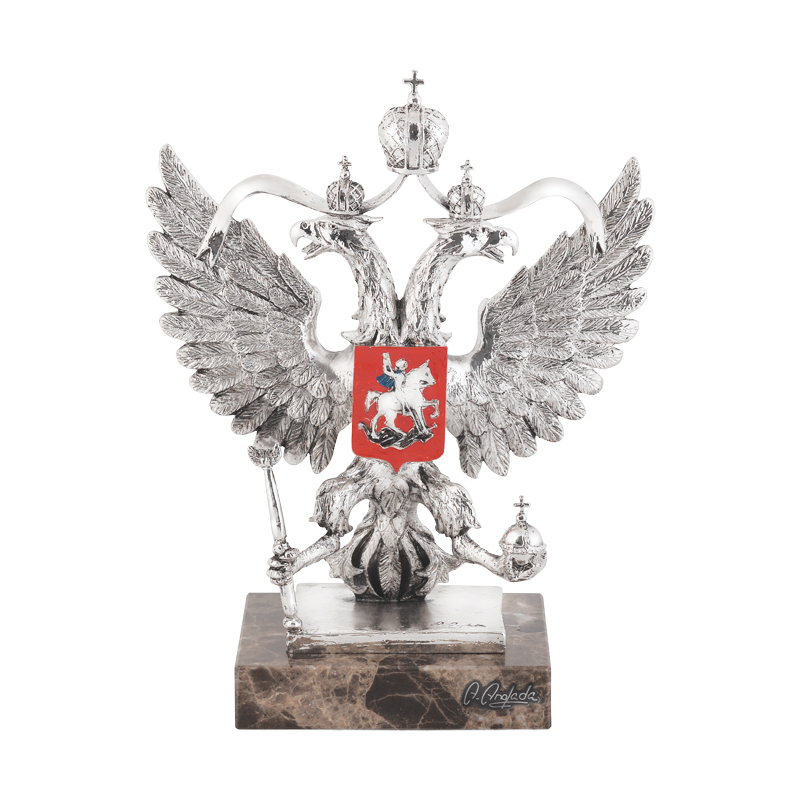 Скульптура "Герб России" серебро