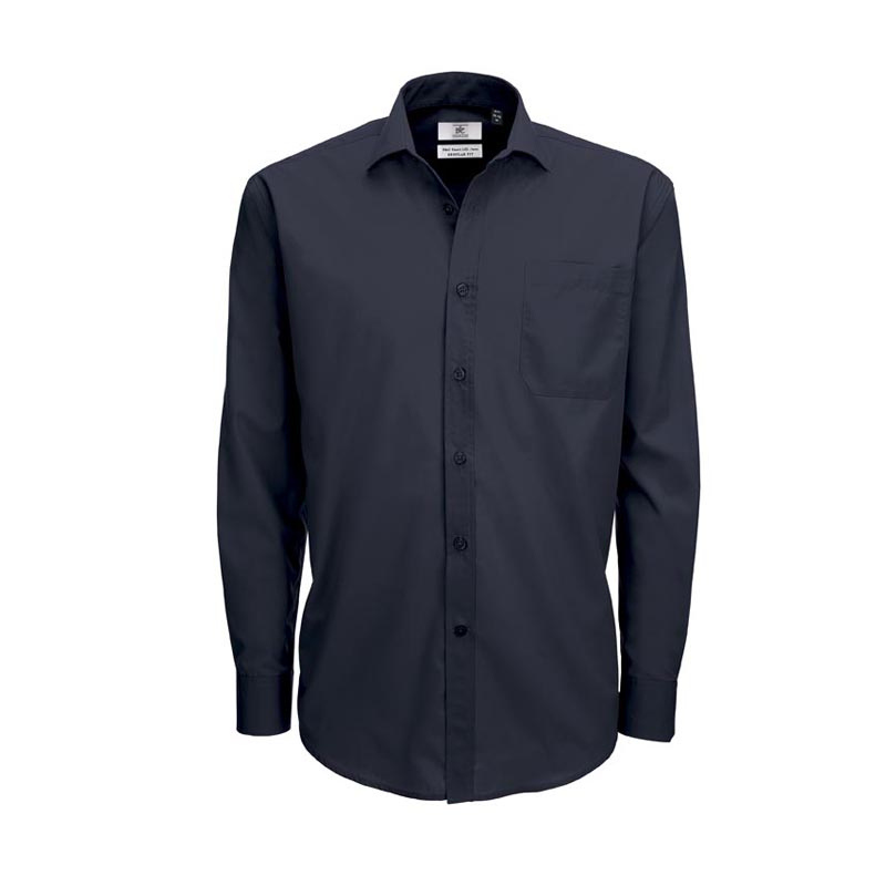 Рубашка мужская с длинным рукавом Smart LSL/men, темно-синяя/navy
