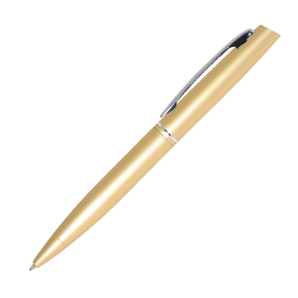 Шариковая ручка, Maestro, поворотный мех-м,корпус-алюминий, матовый, отд-хром, шампань, в упаковке