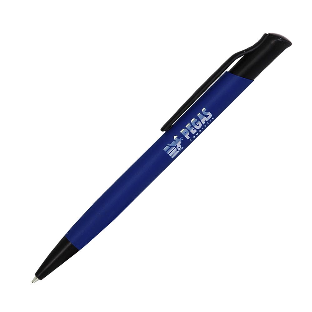 Шариковая ручка, Grunge, нажимной мех-м,корпус-алюминий, матовый, отд.-детали с черным покрытием, синий