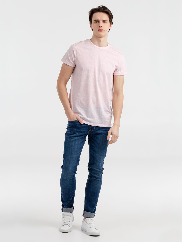 Футболка мужская приталенная Regent Fit розовый меланж, размер XXL