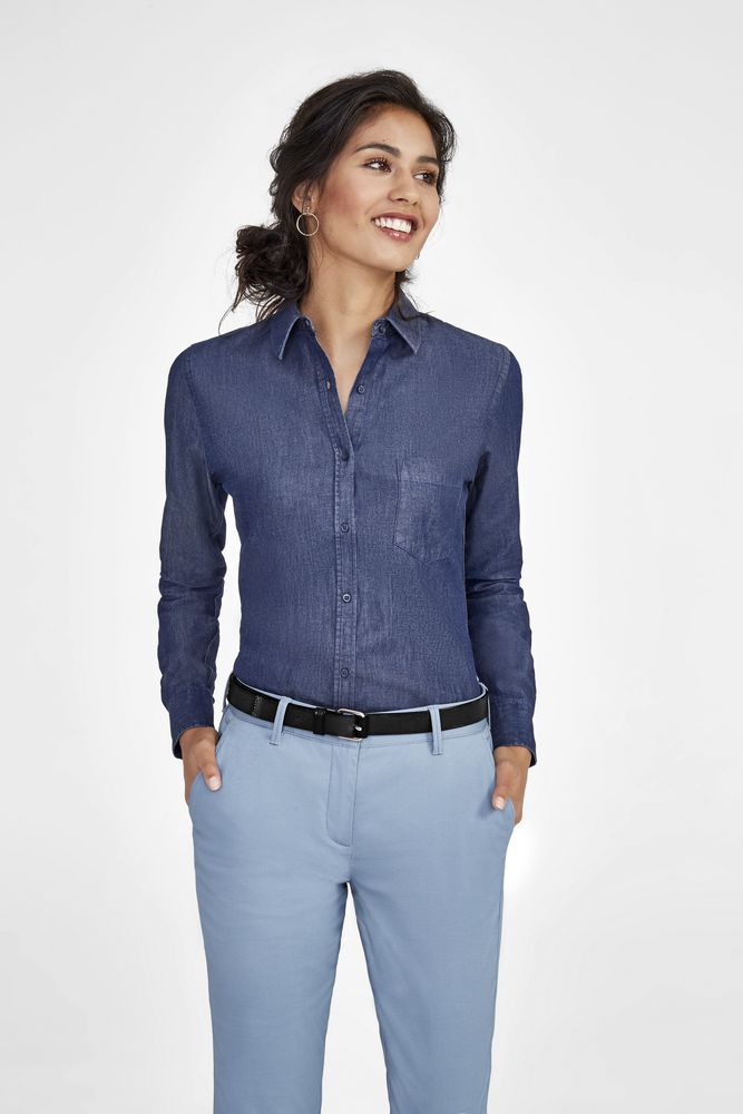 Рубашка женская Barry Women синяя (деним), размер M