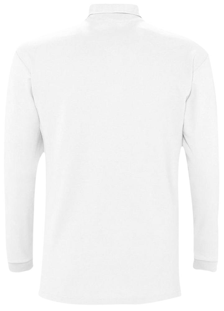 Рубашка поло мужская с длинным рукавом Winter II 210 белая, размер L
