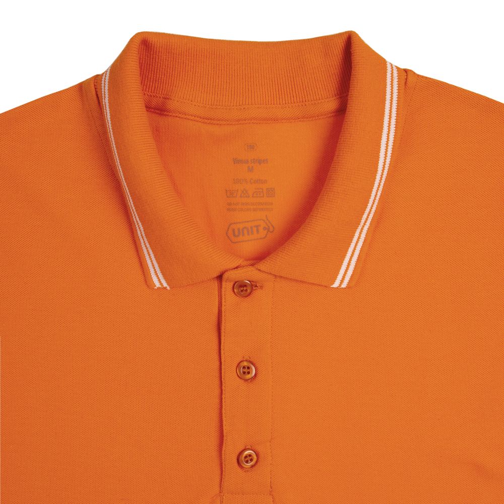 Рубашка поло Virma Stripes, оранжевая, размер M