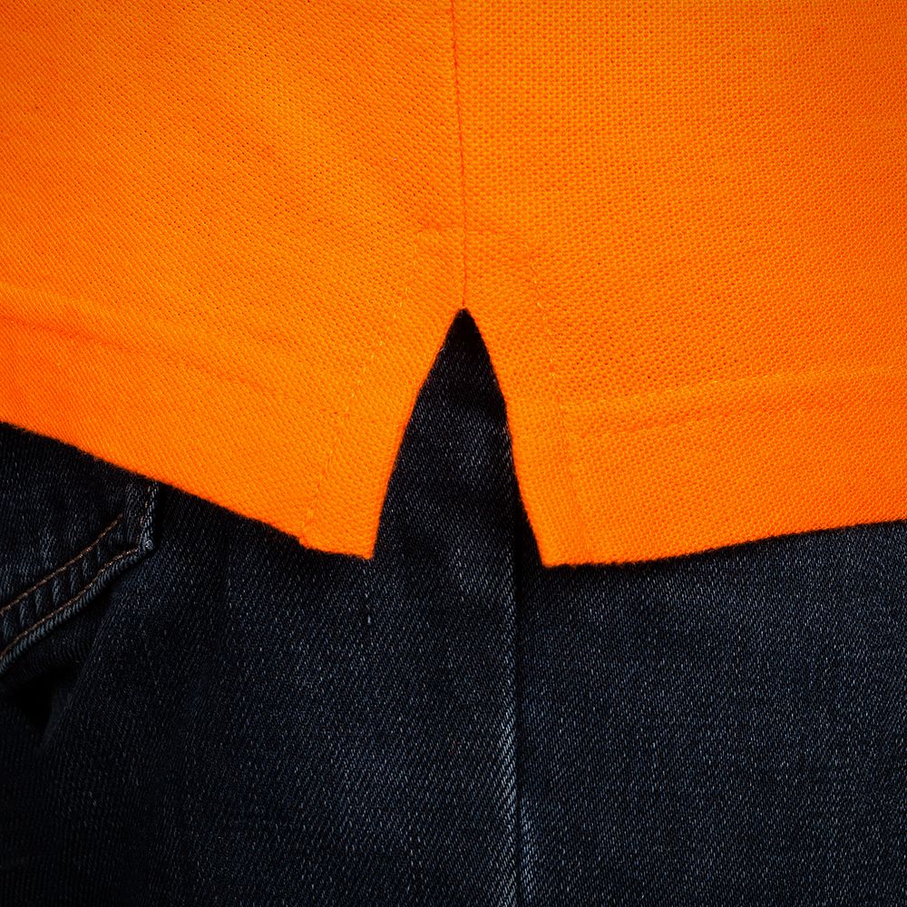 Рубашка поло Virma Stripes, оранжевая, размер M