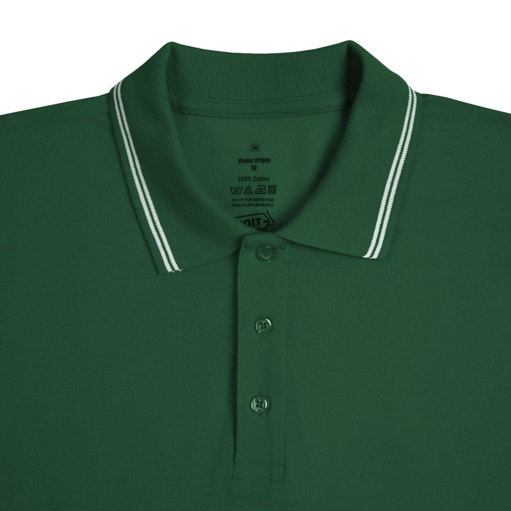 Рубашка поло Virma Stripes, зеленая, размер L