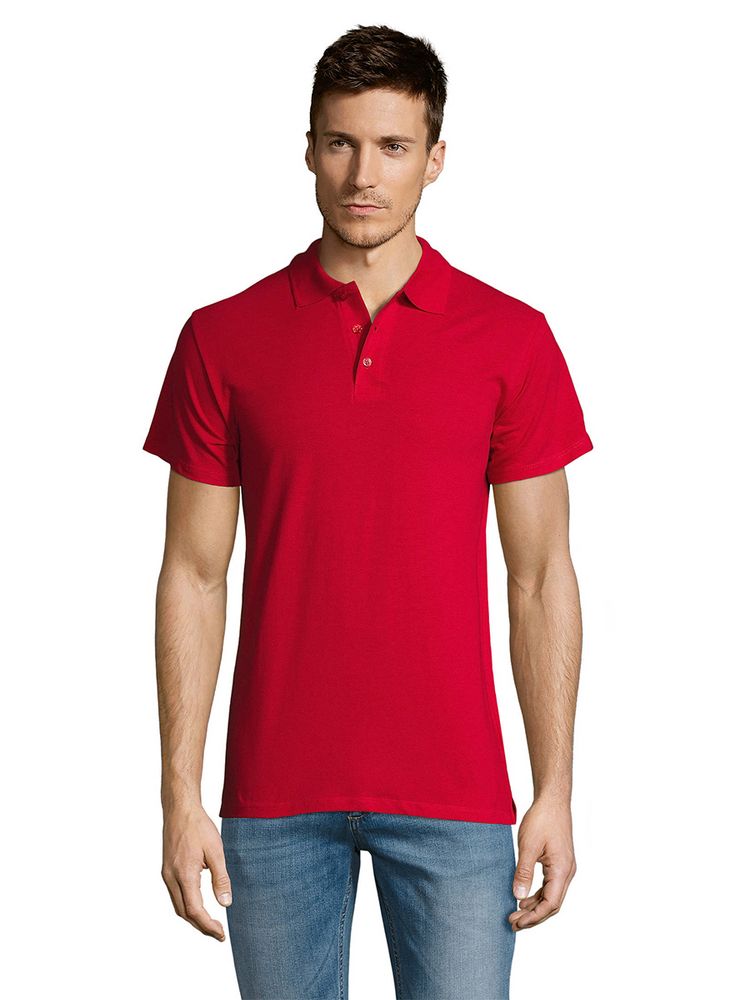 Рубашка поло мужская Summer 170 красная, размер S
