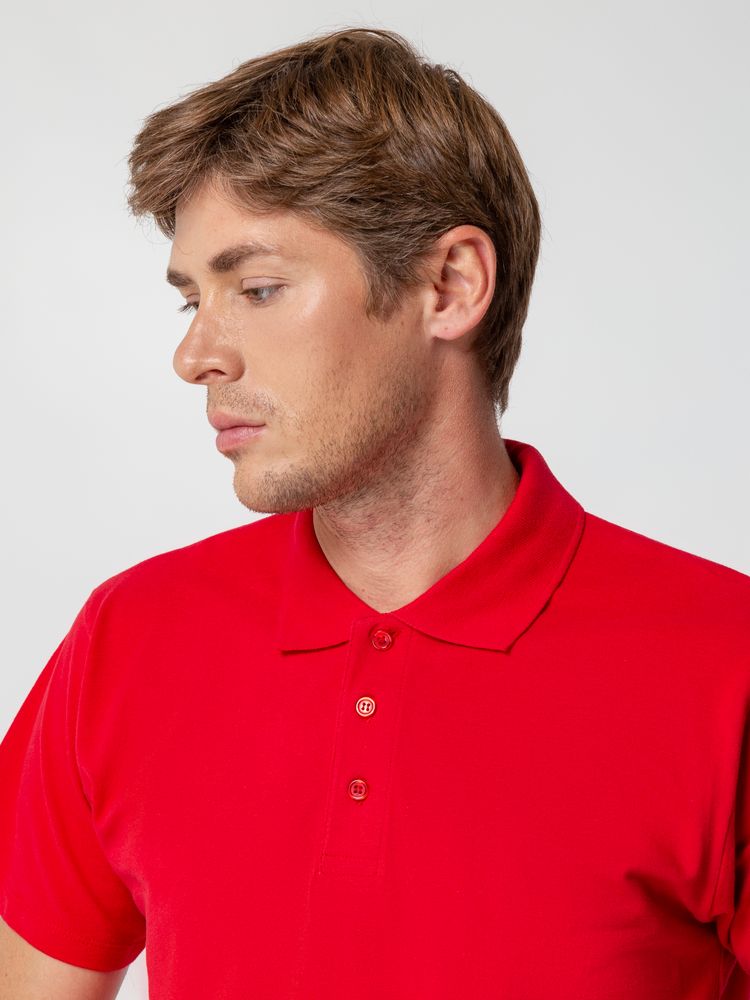 Рубашка поло мужская Spring 210 красная, размер M