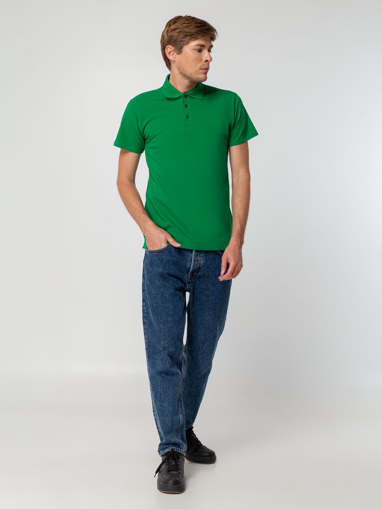 Рубашка поло мужская Spring 210 ярко-зеленая, размер L