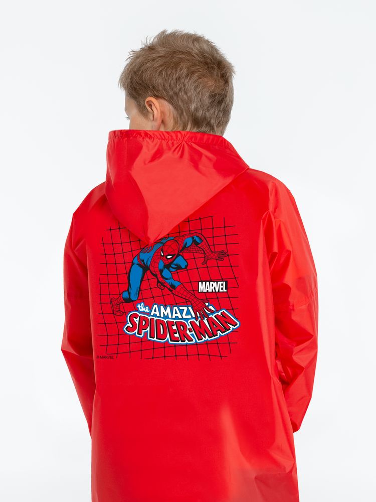 Дождевик детский Amazing Spider-Man, красный, размер на 10-12 лет