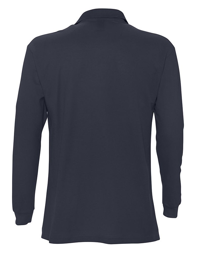 Рубашка поло мужская с длинным рукавом Star 170 темно-синяя, размер M