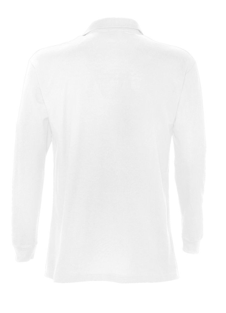 Рубашка поло мужская с длинным рукавом Star 170, белая, размер L