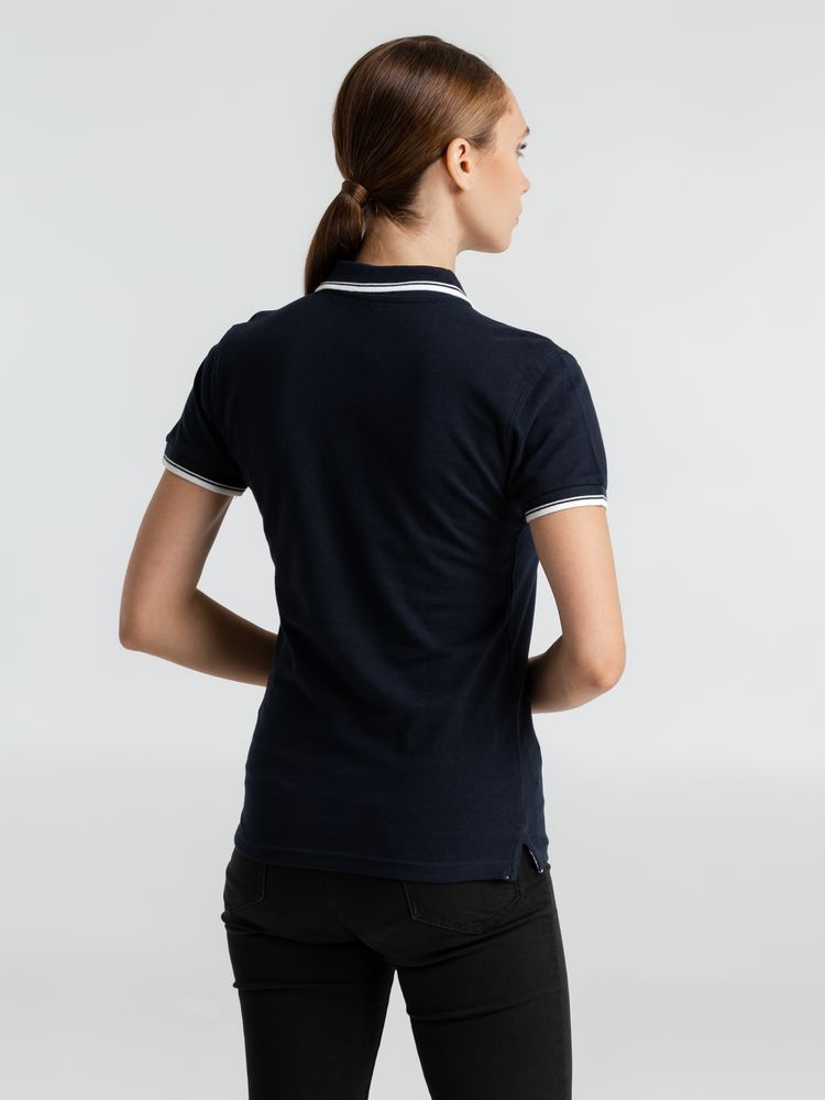 Рубашка поло женская Practice women 270 темно-синяя с белым, размер L