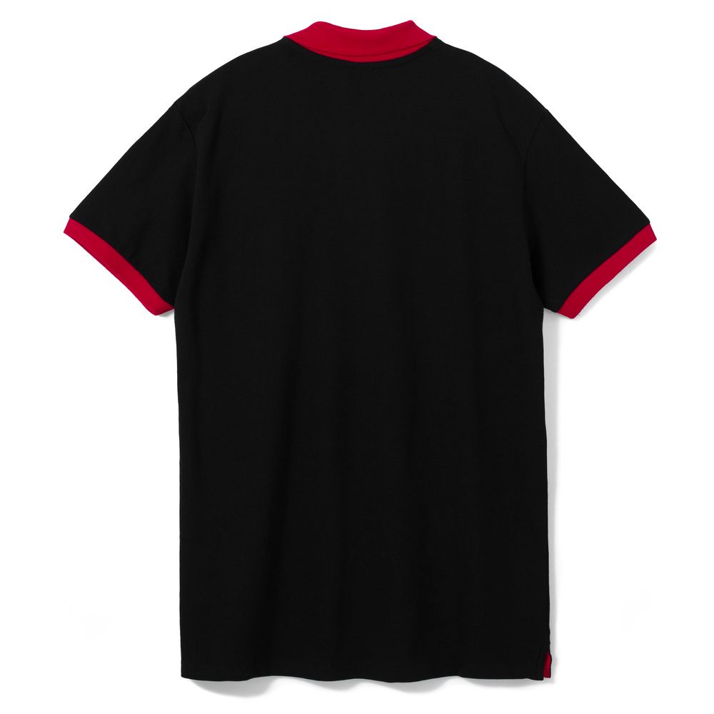 Рубашка поло Prince 190 черная с красным, размер L