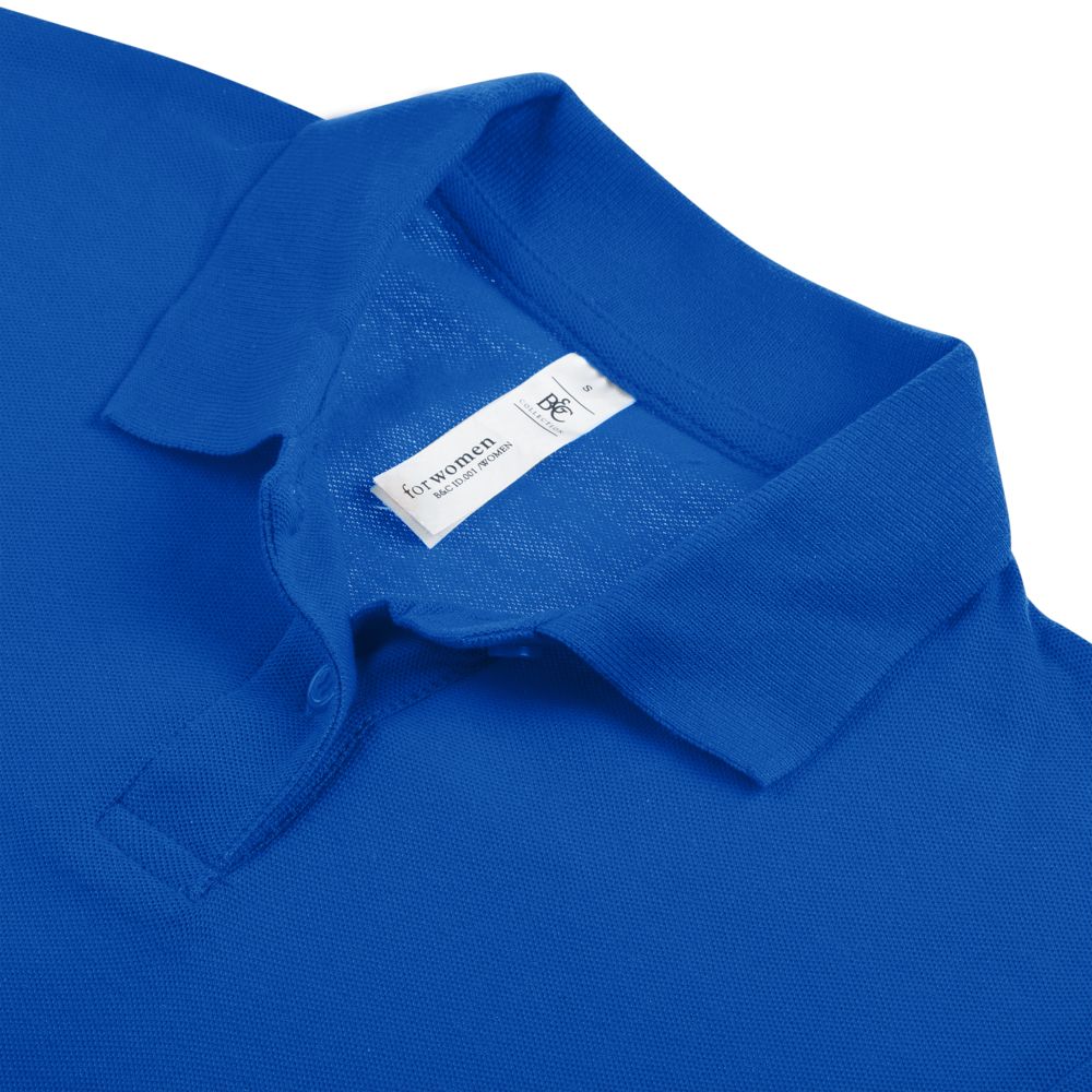 Рубашка поло женская ID.001 ярко-синяя, размер S