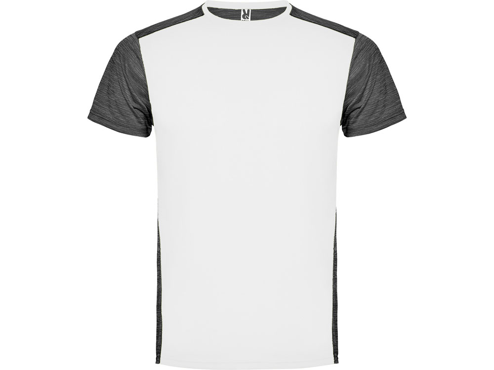Спортивная футболка Zolder мужская, белый/черный меланж