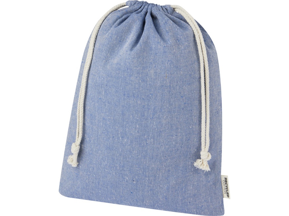 Большая подарочная сумка Pheebs объемом 4 л из хлопка плотностью 150 г/м², синий