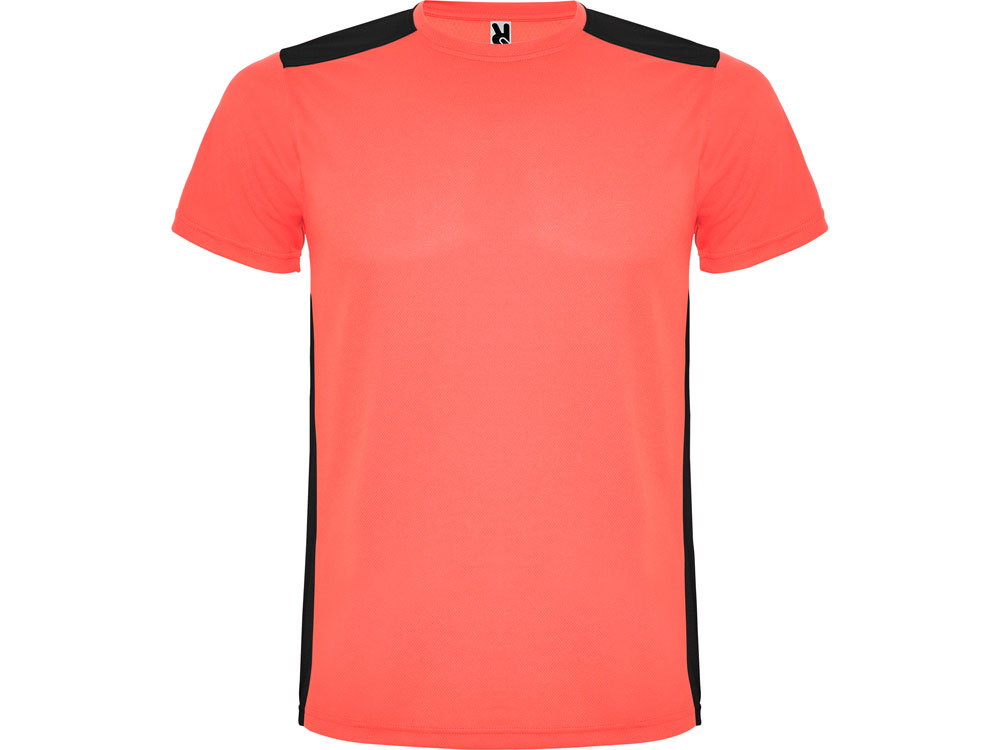 Спортивная футболка Detroit мужская, неоновый коралловый/черный