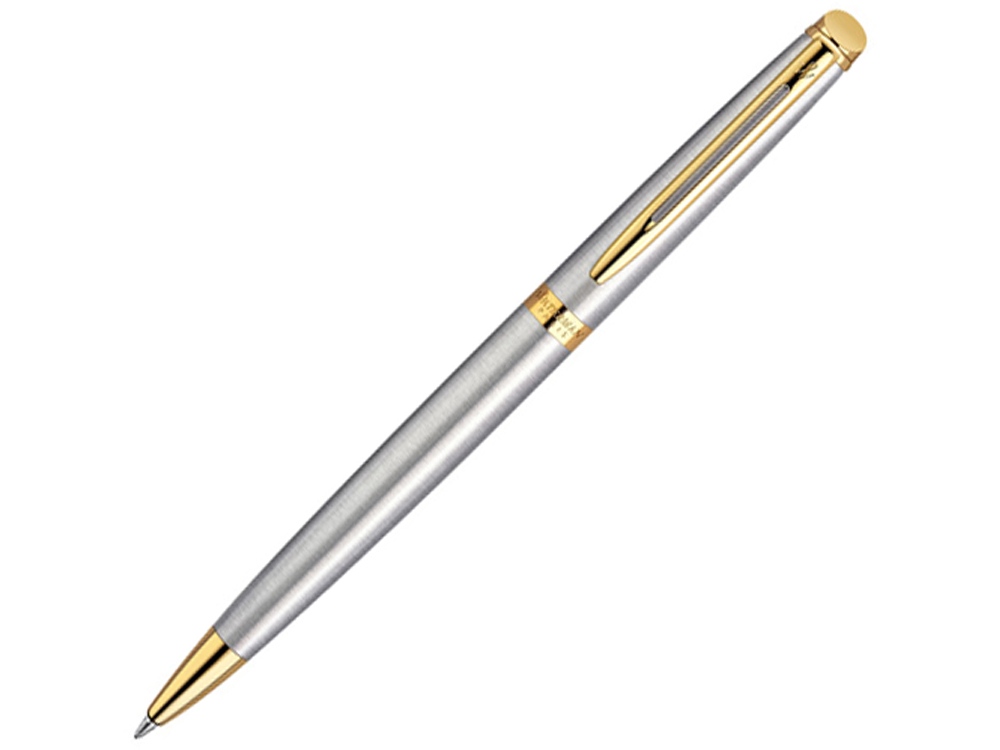 Ручка шариковая Waterman Hemisphere Stainless Steel GT M, серебристый/золотистый