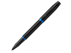 Ручка-роллер Parker IM Vibrant Rings Flame Blue, стержень:Fblk, в подарочной упаковке.