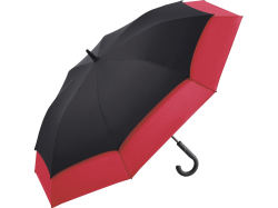 Зонт-трость 7709 Stretch с удлиняющимся куполом, полуавтомат, черный/красный