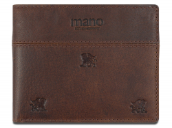 Бумажник Mano Don Leon, натуральная кожа в коричневом цвете, 12 х 9,5 см