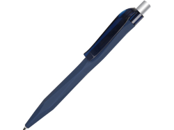 Ручка шариковая QS 20 PRT Z софт-тач, синий/серебристый