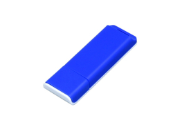 Флешка прямоугольной формы, оригинальный дизайн, двухцветный корпус, 64 Гб, синий/белый