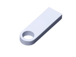 USB 2.0-флешка на 32 Гб с мини чипом и круглым отверстием, белый