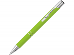 Ручка металлическая шариковая Legend Gum софт-тач, зеленое яблоко