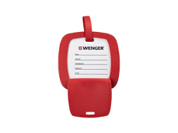 Бирка для багажа WENGER, красная, полиуретан, 4,1 x 4,1 x 0,4 см