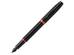 Перьевая ручка Parker IM Vibrant Rings Flame Orange, стержень:F, цвет чернил: blue, в подарочной упаковке.
